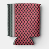 Rafraîchisseur Pour Canette Pastèque palestinienne Hatta Keffiyeh Kufiya Folk (Devant)