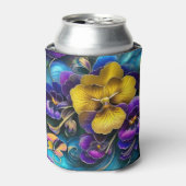 Rafraîchisseur Pour Canette Patch de Pansy Gold et Purple (Can devant)