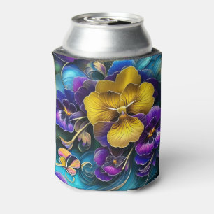 Rafraîchisseur Pour Canette Patch de Pansy Gold et Purple