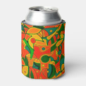 Rafraîchisseur Pour Canette Patchwork Abstrait Red Fragmenté (Can devant)