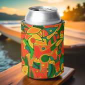 Rafraîchisseur Pour Canette Patchwork Abstrait Red Fragmenté