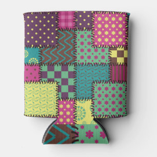 Rafraîchisseur Pour Canette Patchwork : Arrière - plan Motif divers