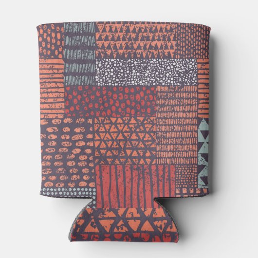 Rafraîchisseur Pour Canette Patchwork bohémien : conception sans couture dessi (Dos)