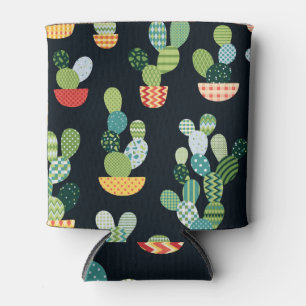 Rafraîchisseur Pour Canette Patchwork Cactus Plantes Motif sans couture