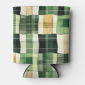 Rafraîchisseur Pour Canette Patchwork carreau émeraude (Devant)