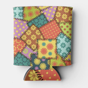 Rafraîchisseur Pour Canette Patchwork Eclectique : Mélange Motif Diverse