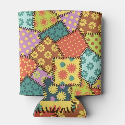 Rafraîchisseur Pour Canette Patchwork Eclectique : Mélange Motif Diverse (Dos)