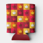 Rafraîchisseur Pour Canette Patchwork Feuilles d'érable d'automne (Dos)