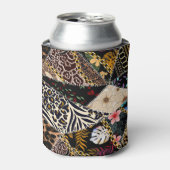 Rafraîchisseur Pour Canette Patchwork Leopard : Ethnic Lining Design. (Can devant)