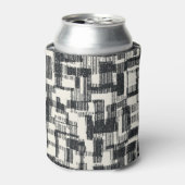 Rafraîchisseur Pour Canette Patchwork monochrome : Graphic brossé transparent. (Can devant)