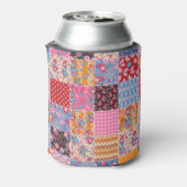 Rafraîchisseur Pour Canette Patchwork sans couture, motif en tissu mignon. (Can Dos)