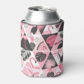 Rafraîchisseur Pour Canette Patchwork Tropical : Flamant rose Watermelon Seaml (Can devant)