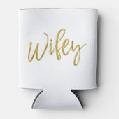 Rafraîchisseur Pour Canette Pâte de refroidissement Wifey White et Gold Foil (Devant)
