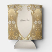 Rafraîchisseur Pour Canette Pâte Florale Ornée Or (Dos)