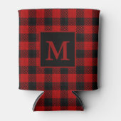 Rafraîchisseur Pour Canette Pâte Monogramme de Buffalo Plaid (Devant)