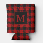 Rafraîchisseur Pour Canette Pâte Monogramme de Buffalo Plaid (Dos)