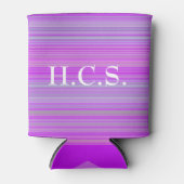 Rafraîchisseur Pour Canette Pâte violet rose avec Initiales HAMbyWG (Devant)