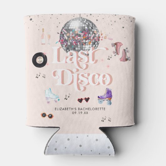 Rafraîchisseur Pour Canette Patinage à rouleaux rétro Disco | Bachelorette (Dos)