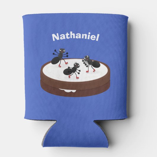 Rafraîchisseur Pour Canette Patinage sur glace de fourmis joyeuses sur dessin (Dos)