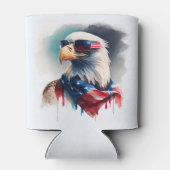 Rafraîchisseur Pour Canette Patriotic Bald Eagle 4th Of July (Dos)
