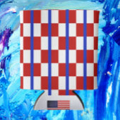 Rafraîchisseur Pour Canette Patriotic Checkerboard Stripe Beverage Cooler