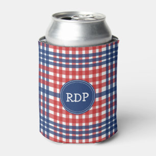 Rafraîchisseur Pour Canette Patriotique rouge blanc et bleu Plaid personnalisé