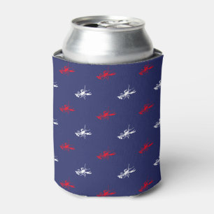 Rafraîchisseur Pour Canette Patriotique rouge bleu marine homard bleu motif pl