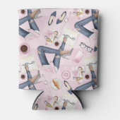 Rafraîchisseur Pour Canette Patron de fille tiré à la main (Devant)