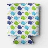 Rafraîchisseur Pour Canette Pattern of Whales, Cute Whales, Sea Animals (Devant)