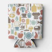Rafraîchisseur Pour Canette Pattern with cooking icons (Devant)