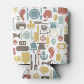 Rafraîchisseur Pour Canette Pattern with cooking icons (Dos)