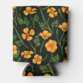 Rafraîchisseur Pour Canette Pavot de Californie, fleurs d'été, orange wil (Devant)