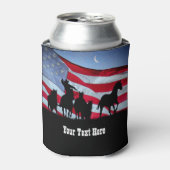 Rafraîchisseur Pour Canette Pays Western Cowboy Roping Horses (Can devant)