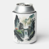 Rafraîchisseur Pour Canette Paysage antique de l'encre chinoise avec cascade (Can Dos)