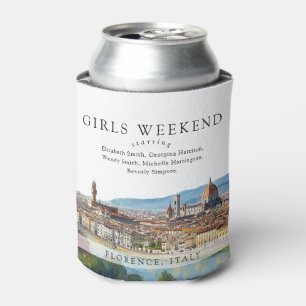 Rafraîchisseur Pour Canette Paysage de Florence aquarelle week-end entre fille
