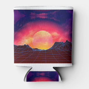 Rafraîchisseur Pour Canette Paysage de Vaporwave avec des roches