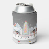 Rafraîchisseur Pour Canette Paysage d'hiver : fête du village de nuit. (Can Dos)