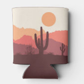 Rafraîchisseur Pour Canette Paysage du désert mexicain bordeaux et orange (Dos)