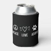 Rafraîchisseur Pour Canette Peace Love Adopter (Can devant)