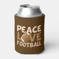Peace Love Football Can Cooler