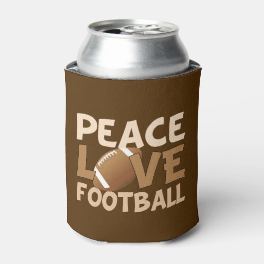 Rafraîchisseur Pour Canette Peace Love Football Can Cooler (Can devant)