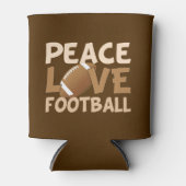 Rafraîchisseur Pour Canette Peace Love Football Can Cooler (Devant)