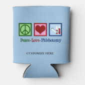 Rafraîchisseur Pour Canette Peace Love Phlebotomy Custom Phlebotomist Lab (Devant)