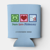 Rafraîchisseur Pour Canette Peace Love Phlebotomy Custom Phlebotomist Lab (Dos)