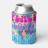 Rafraîchisseur Pour Canette Peace Love & Retirement with Tie Dye (Can devant)