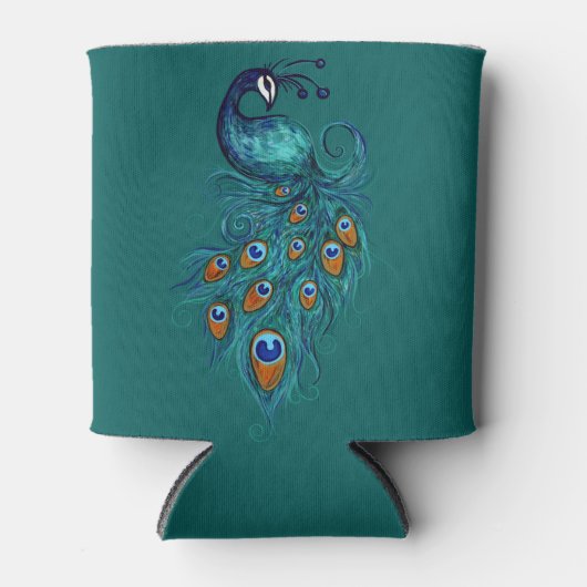 Rafraîchisseur Pour Canette Peacock Feathers (Devant)