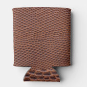 Rafraîchisseur Pour Canette Peau de crocodile : Texture en cuir Brown (Dos)