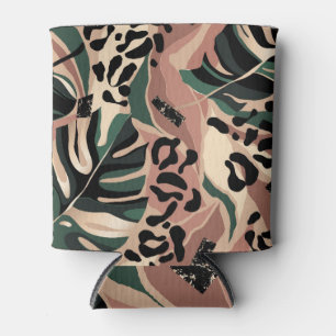 Rafraîchisseur Pour Canette Peau de léopard exotique : Floral moderne