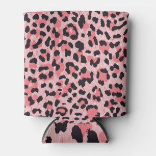 Rafraîchisseur Pour Canette Peau léopard : texture vintage et transparente