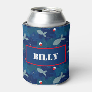 Rafraîchisseur Pour Canette Pêche à la ligne Camo bleu personnalisé